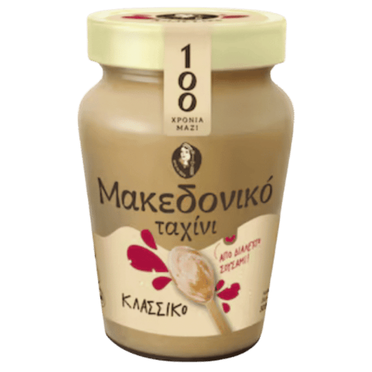 Makedoniko Tahini (300g) von Haitoglou bei Araxxon  - Hochwertiges griechisches Produkt.   Makedoniko Tahini (300g) από Haitoglou στο Araxxon  - Αυθεντικό ελληνικό προϊόν.